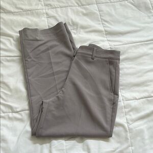 Gray/Purple Wide Leg High Rise Trousers